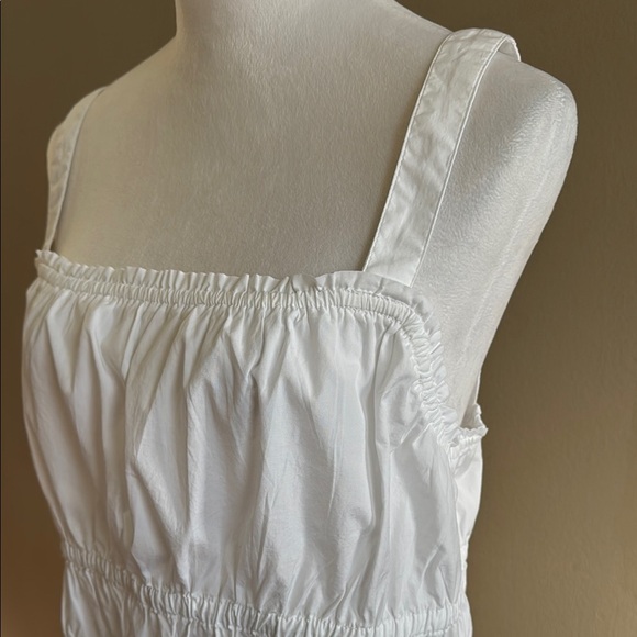 Madewell White Poplin Sophia Peplum Summer Casual Tank Top Blouse Size XL - Picture 10 of 16